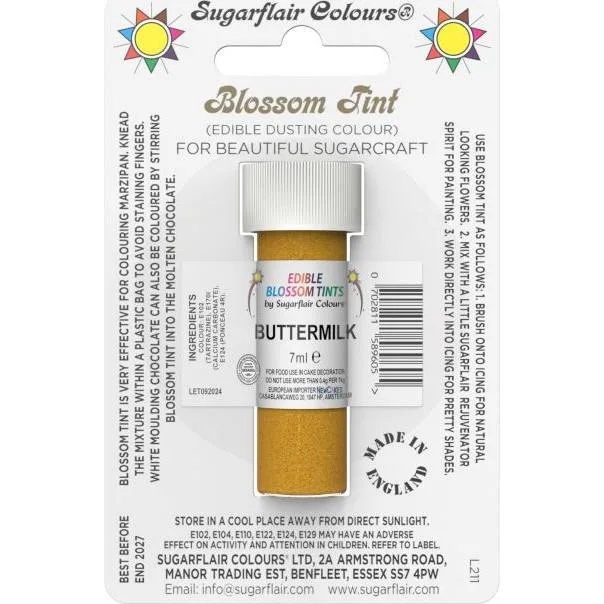 Jedlá prachová barva Buttermilk 7 ml – Sugarflair