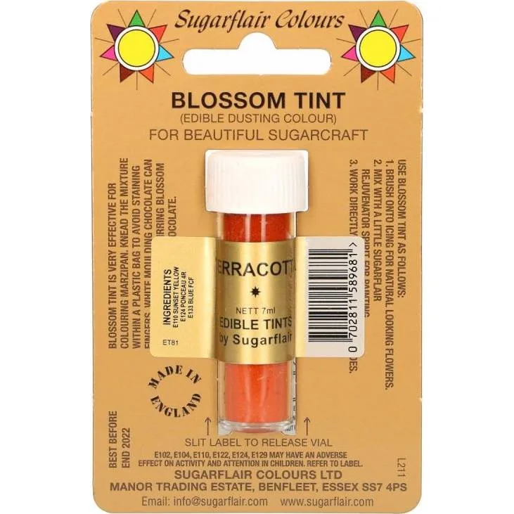 Jedlá prachová barva terracotta 7 ml – Sugarflair