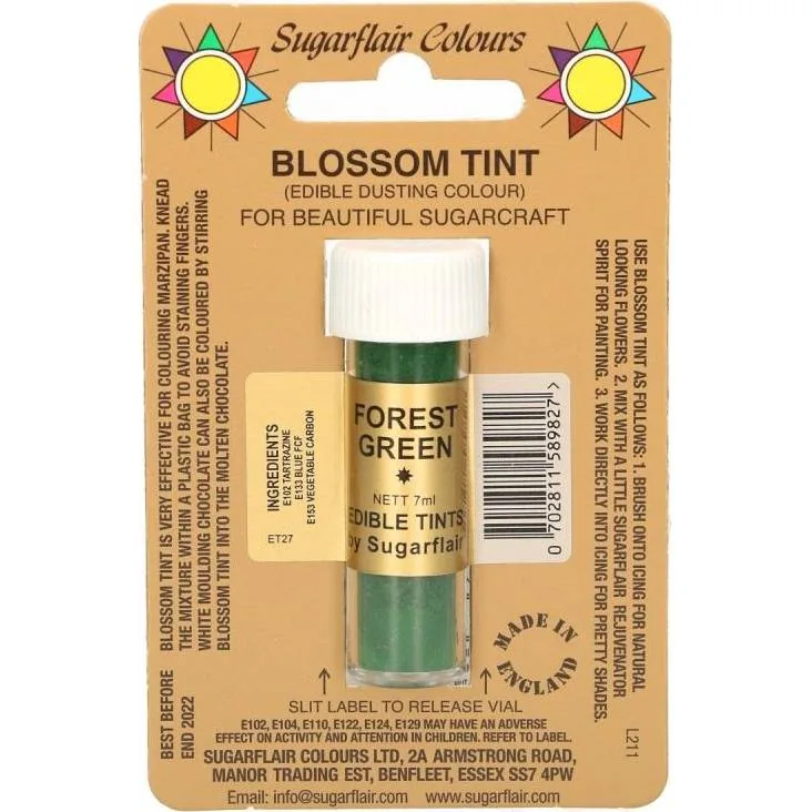 Jedlá prachová barva Forest Green 7 ml – Sugarflair