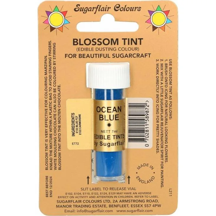 Jedlá prachová barva Ocean Blue 7 ml – Sugarflair