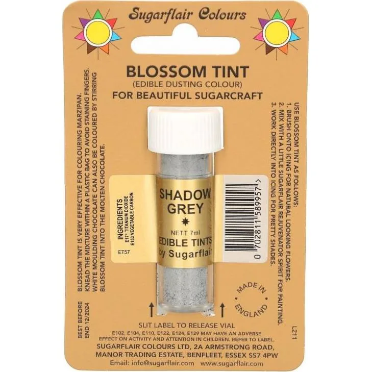 Jedlá prachová barva Shadow Grey 7 ml – Sugarflair