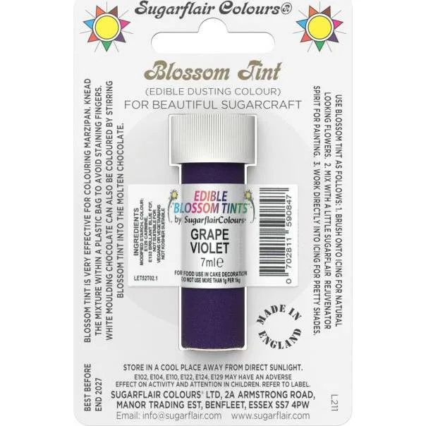 Jedlá prachová barva Grape Violet 7 ml – Sugarflair