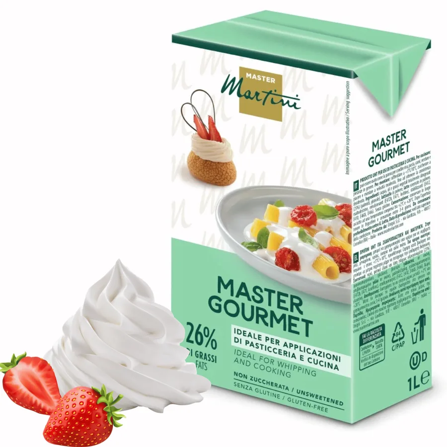 Rostlinná šlehačka neslazená 26% 1 l – Master Martini