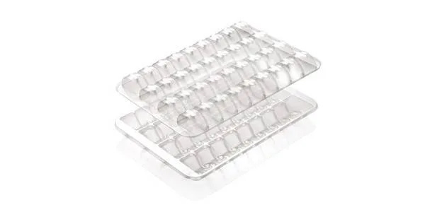 Plastová krabička na makronky 36 ks, 28,5 × 20,5 × 4,8 cm (2 ks)