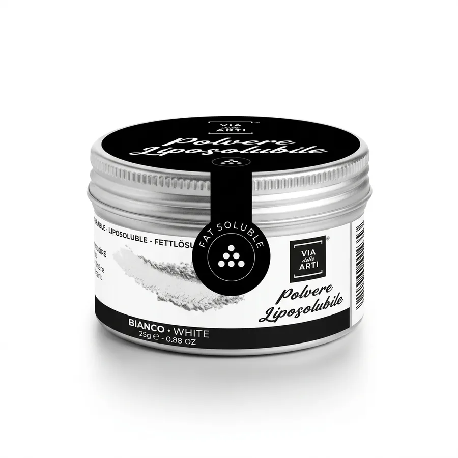 Prachová barva do čokolády bílá 25 g – Via delle Arti