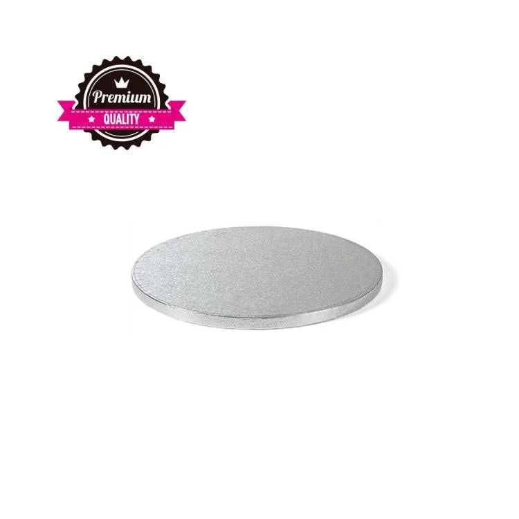 Kruhová stříbrná podložka pod dort 26 cm, síla 1,2 cm – Decora