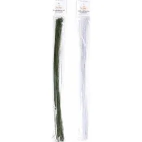 Květinové dráty #20 bílé 40 cm, 50 ks – Decora