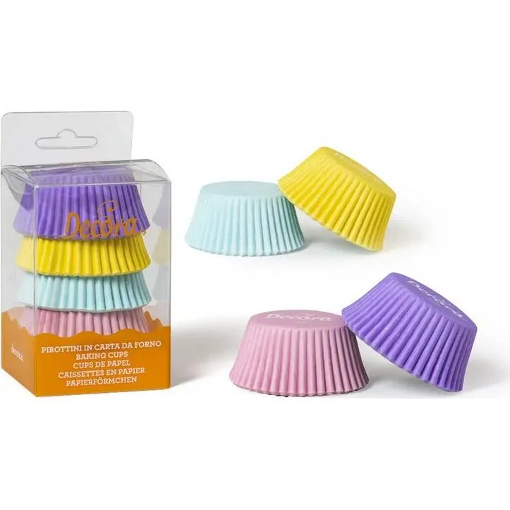 Papírové košíčky na muffiny pastelové 5 × 3,2 cm, 75 ks – Decora
