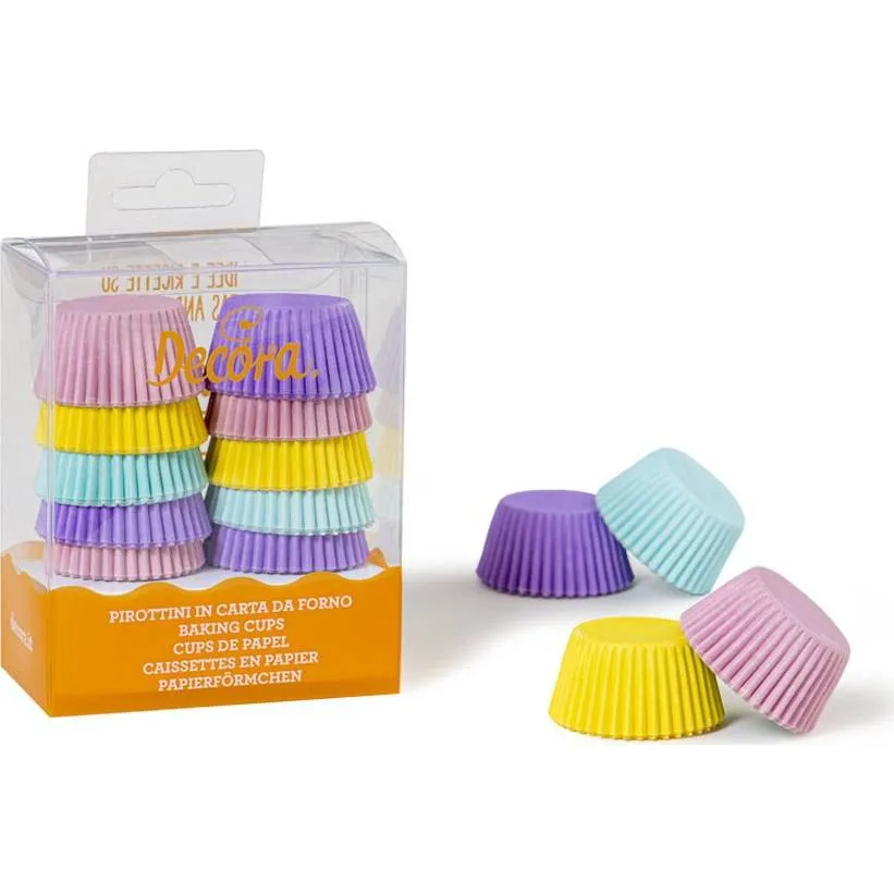 Mini košíčky na muffiny pastelové, 3,2 × 2,2 cm, 200 ks – Decora