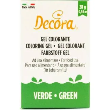 Gelová barva zelená 28 g – Decora