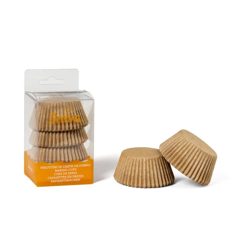 Košíčky na muffiny béžové natural 5 × 3,2 cm (75 ks) – Decora