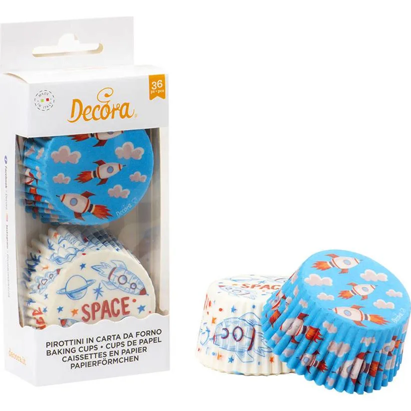 Papírové košíčky na muffiny Vesmír 36 ks – Decora