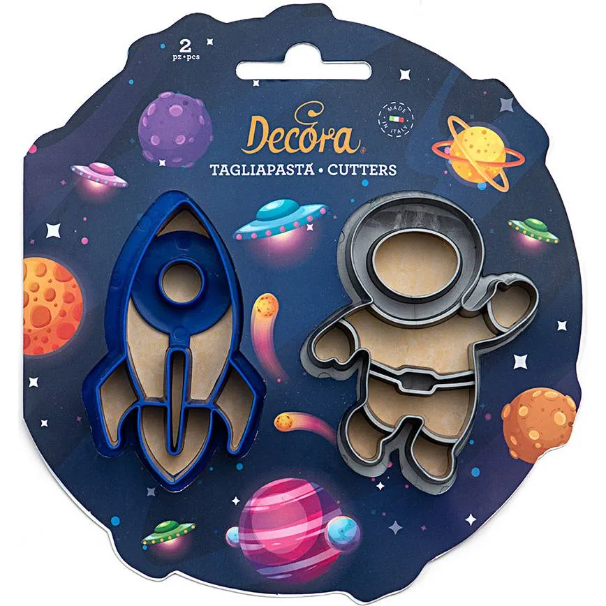 Vykrajovátka kosmonaut a vesmírná raketa 8 × 6,5 cm – Decora