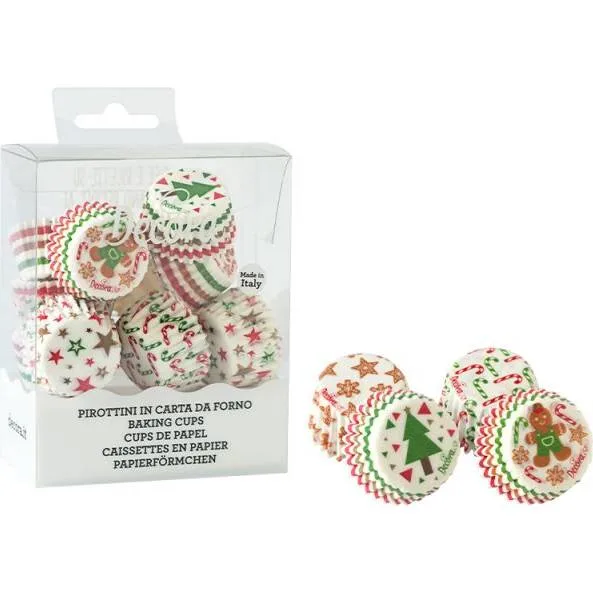 Mini košíčky vánoční 27 × 17 mm 200 ks – Decora