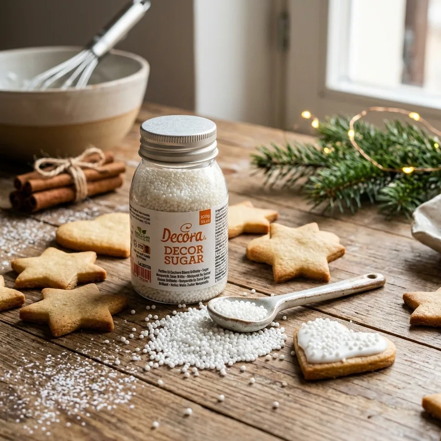 Bílý cukrový máček s vysokým leskem 100 g – Decora