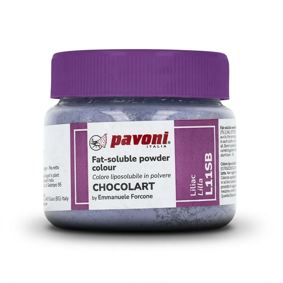 Barva na čokoládu světle fialová (liliac) tukorozpustná 40 g – PAVONI
