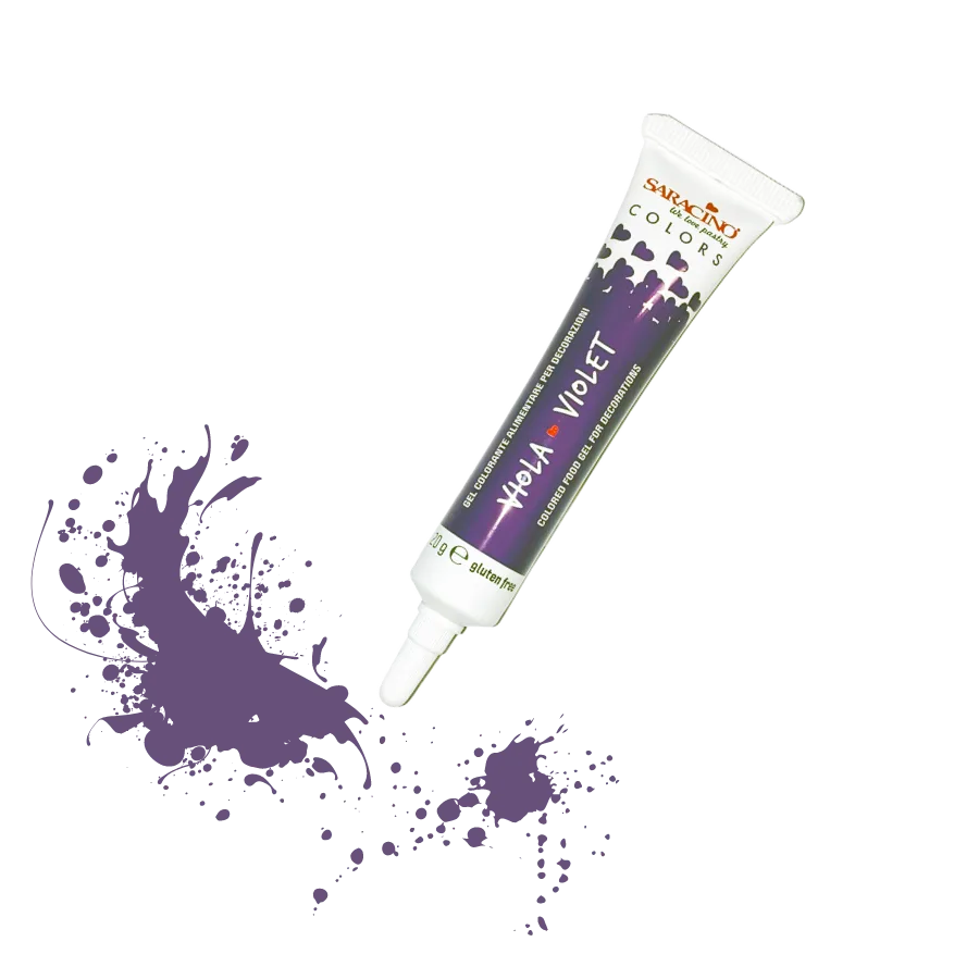 Gelová barva fialová 20 g – Saracino