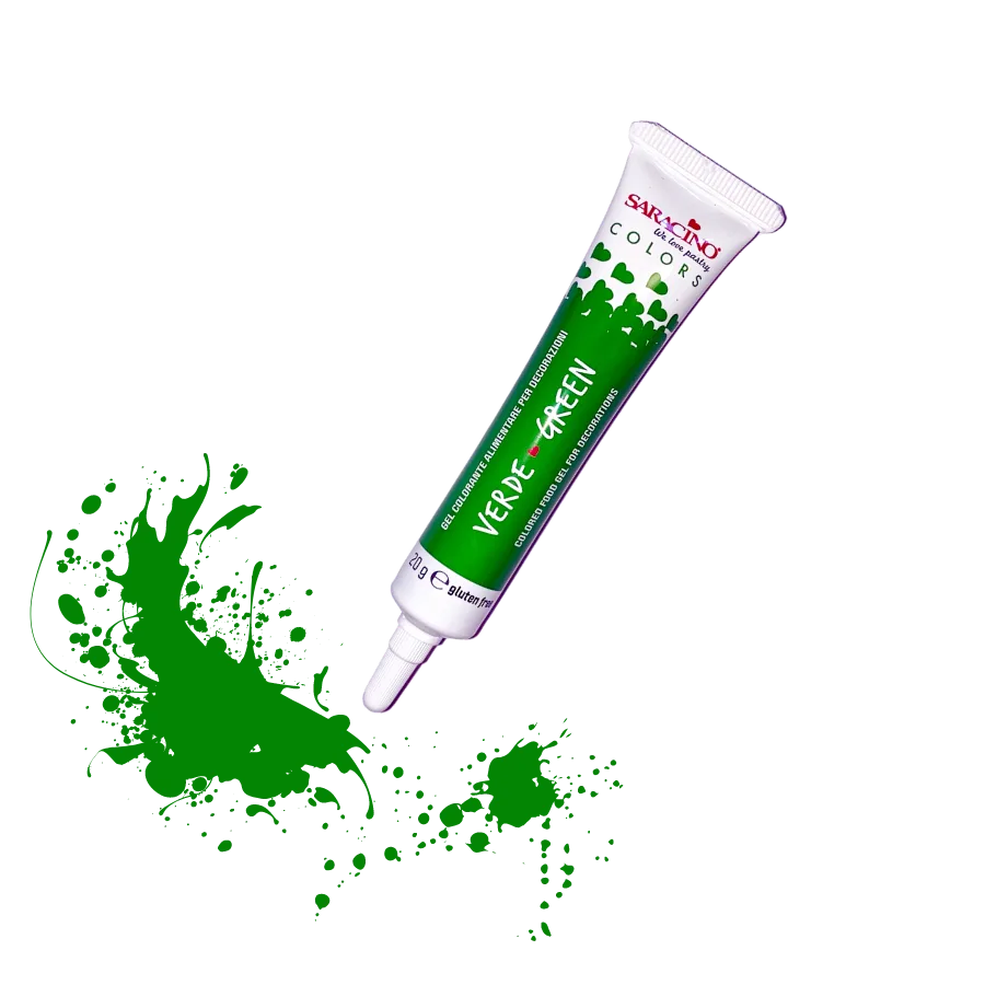 Gelová barva zelená 20 g – Saracino