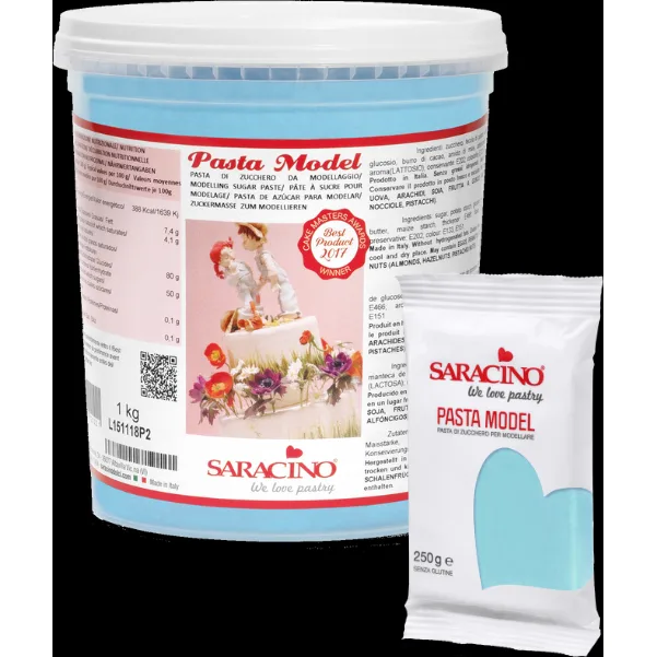 Modelovací hmota světle modrá na figurky 250 g – Saracino
