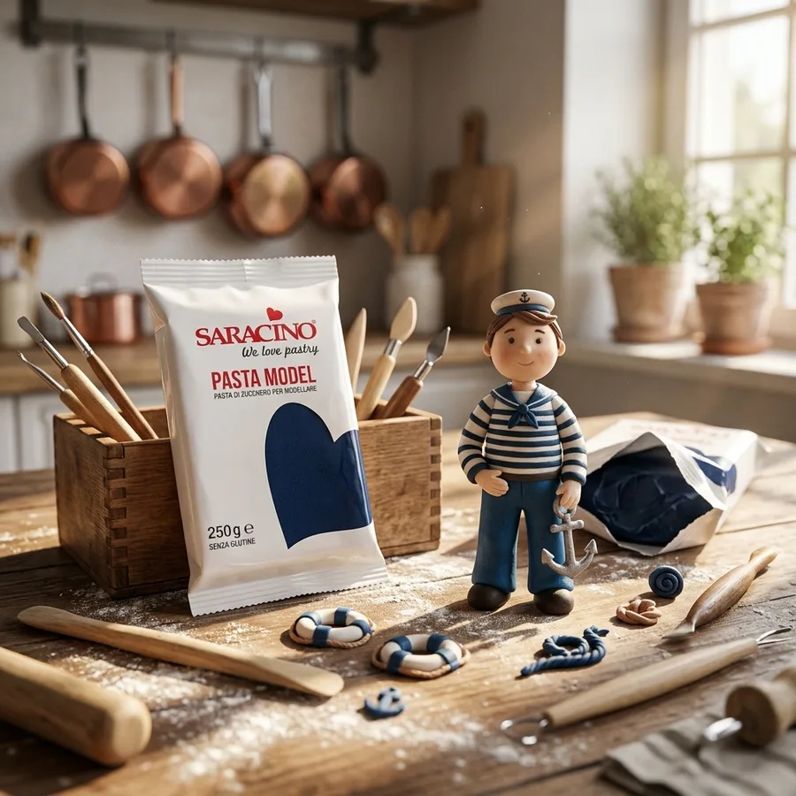 Modelovací hmota námořnicky modrá 250 g – SARACINO