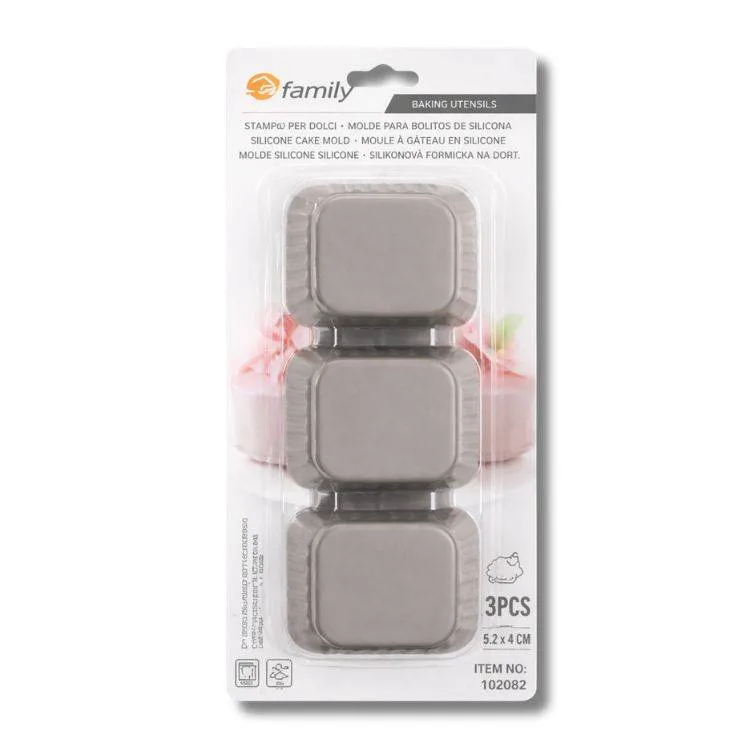 Silikonové košíčky na mini muffiny Čtverce 5 × 5 cm, 6 ks
