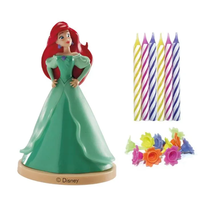 Dekorace na dort figurka Ariel se svíčkami 8,5 cm – Dekora