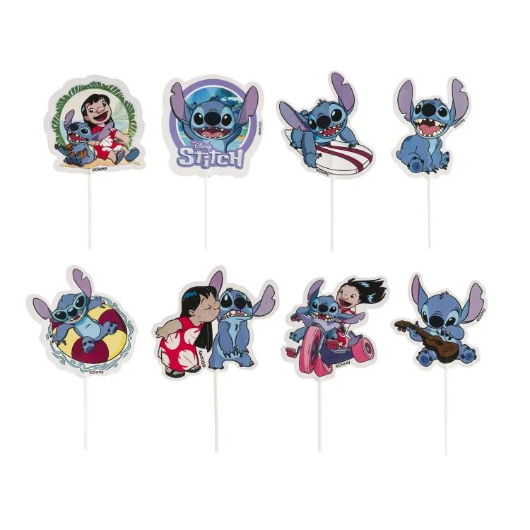 Zápich do dortu Stitch 5,5 cm, 16 ks – Dekora