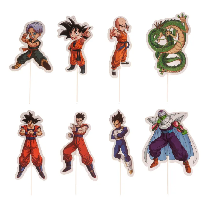 Papírové zápichy Dragon Ball na muffiny a dorty 16 ks – Dekora
