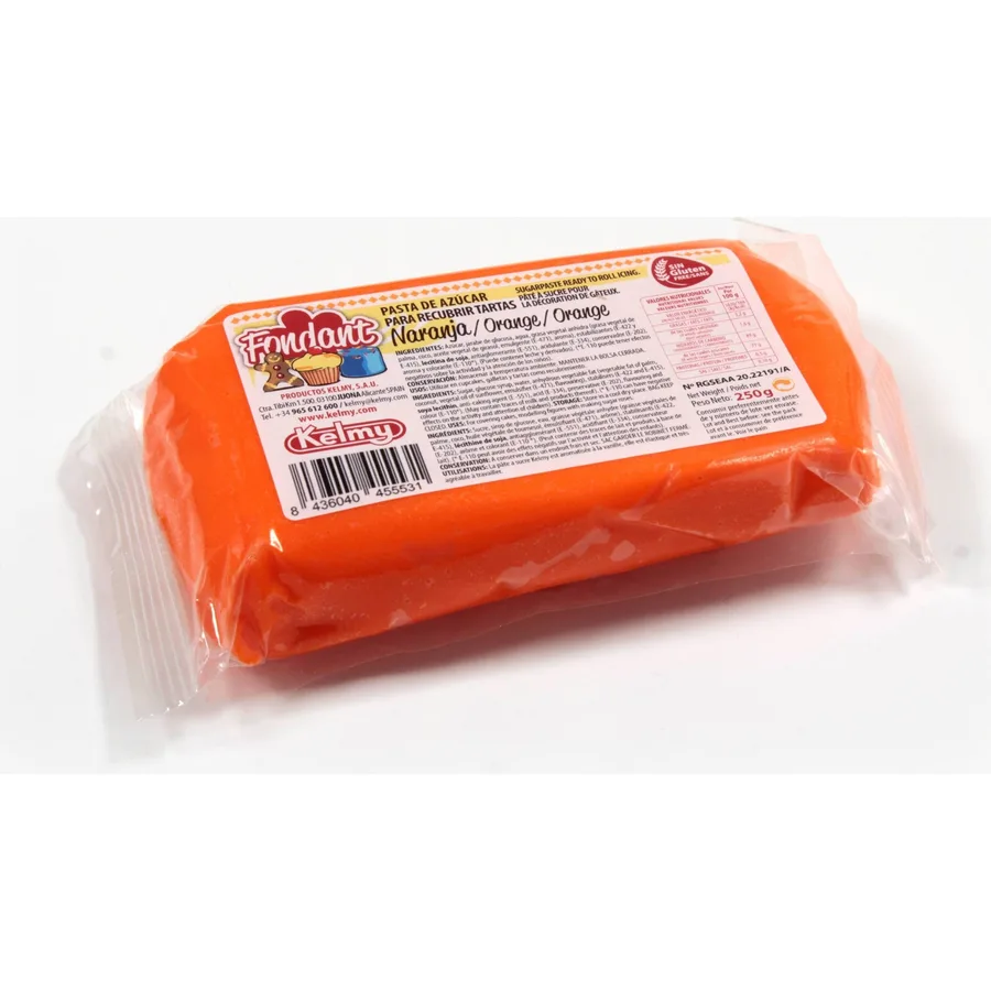 Potahovací hmota oranžová 250 g – Kelmy