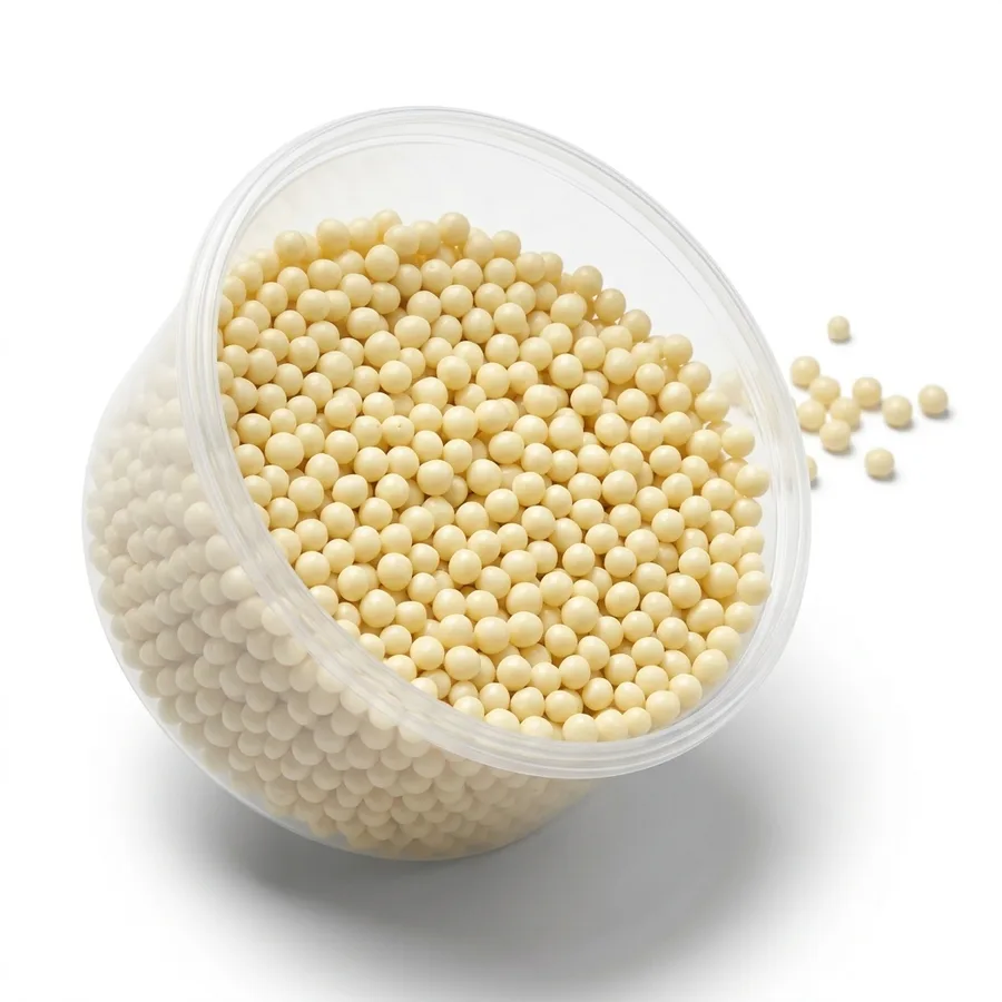 Cereální kuličky v bílé čokoládě 5 mm 1,5 kg – Eurocao