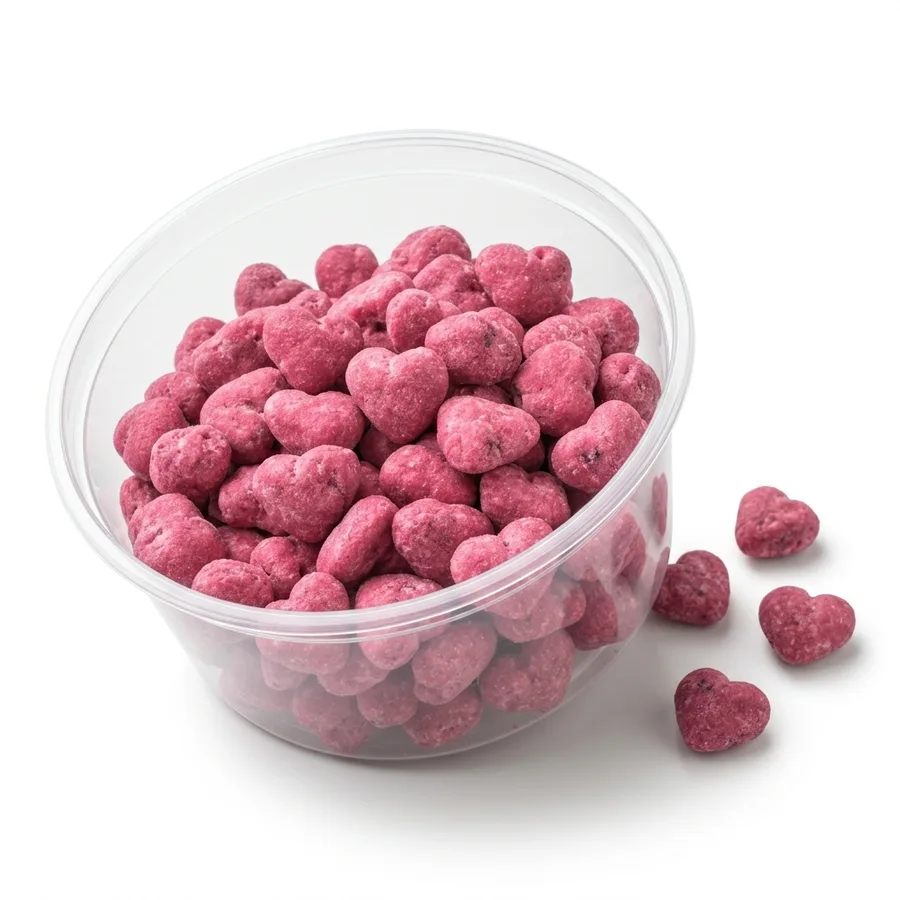 Cereální srdíčka v růžové čokoládě 200 g – Idea Choc