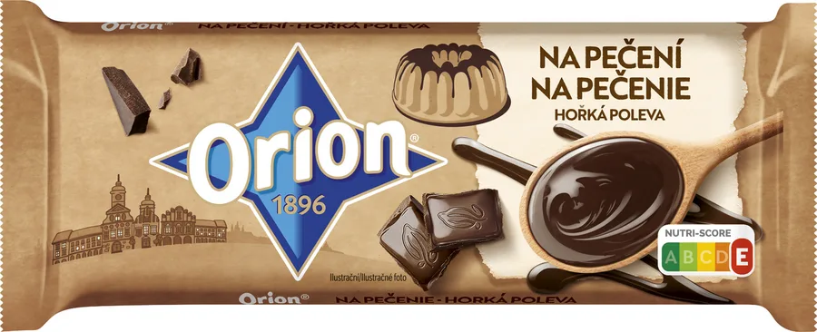 Tmavá cukrářská poleva na pečení 90 g – Orion