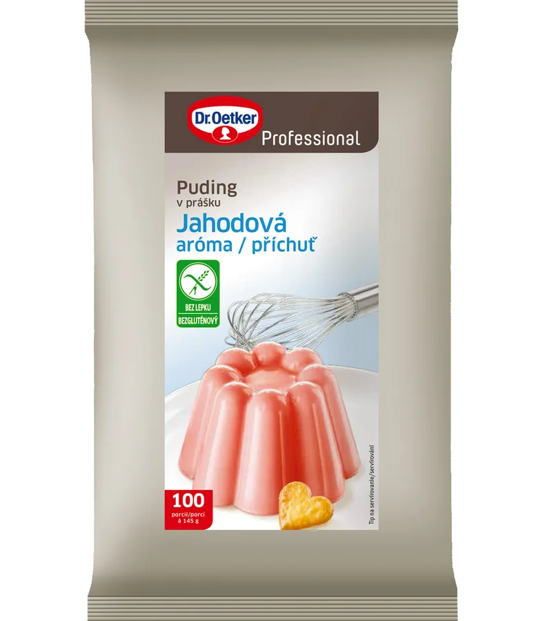 Puding s příchutí jahody 1 kg – Dr. Oetker
