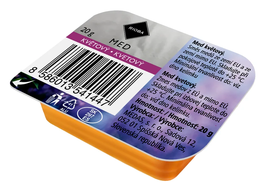 Květový med porcovaný 48 × 20 g – RIOBA
