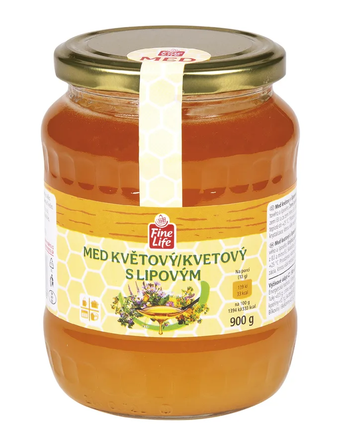 Med květový lipový 900 g – Fine Life