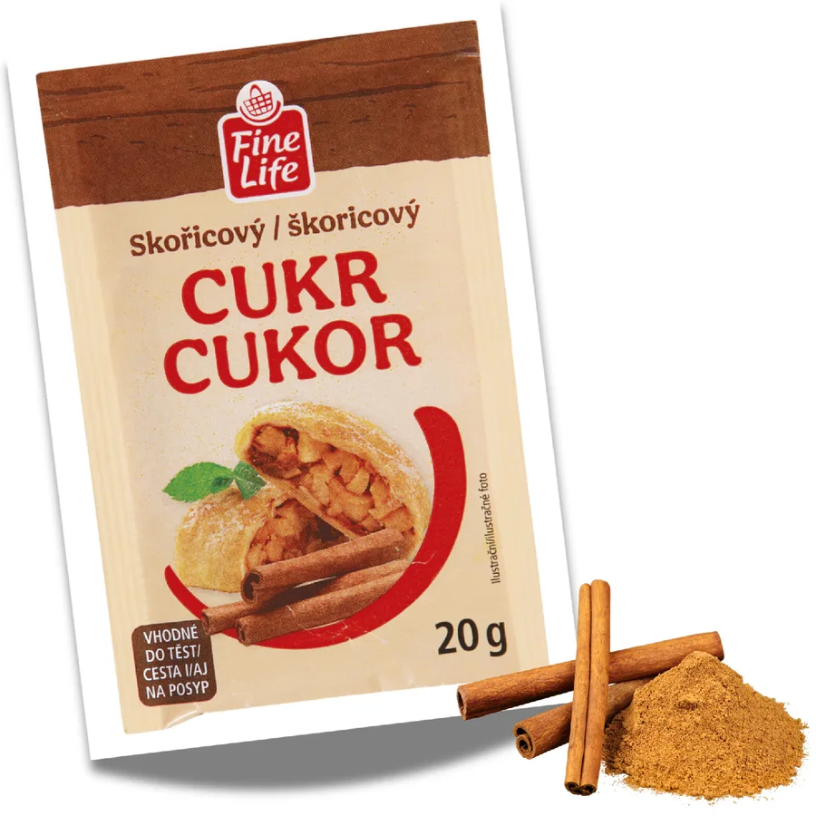 Skořicový cukr 20 g – Fine Life