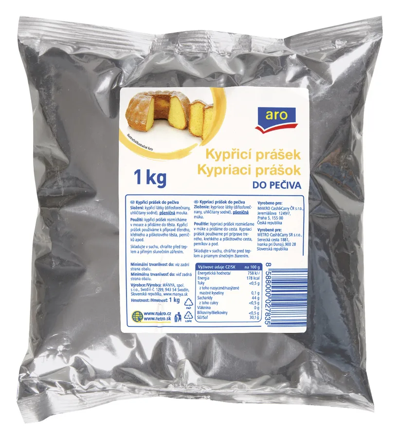 Kypřicí prášek do pečiva 1 kg – aro