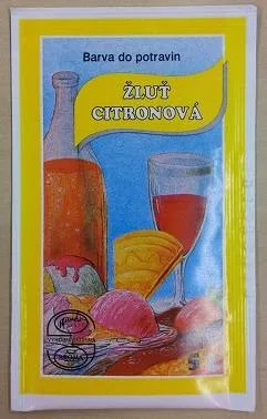 Potravinářská barva prášková Žluť citronová 5 g – AROCO