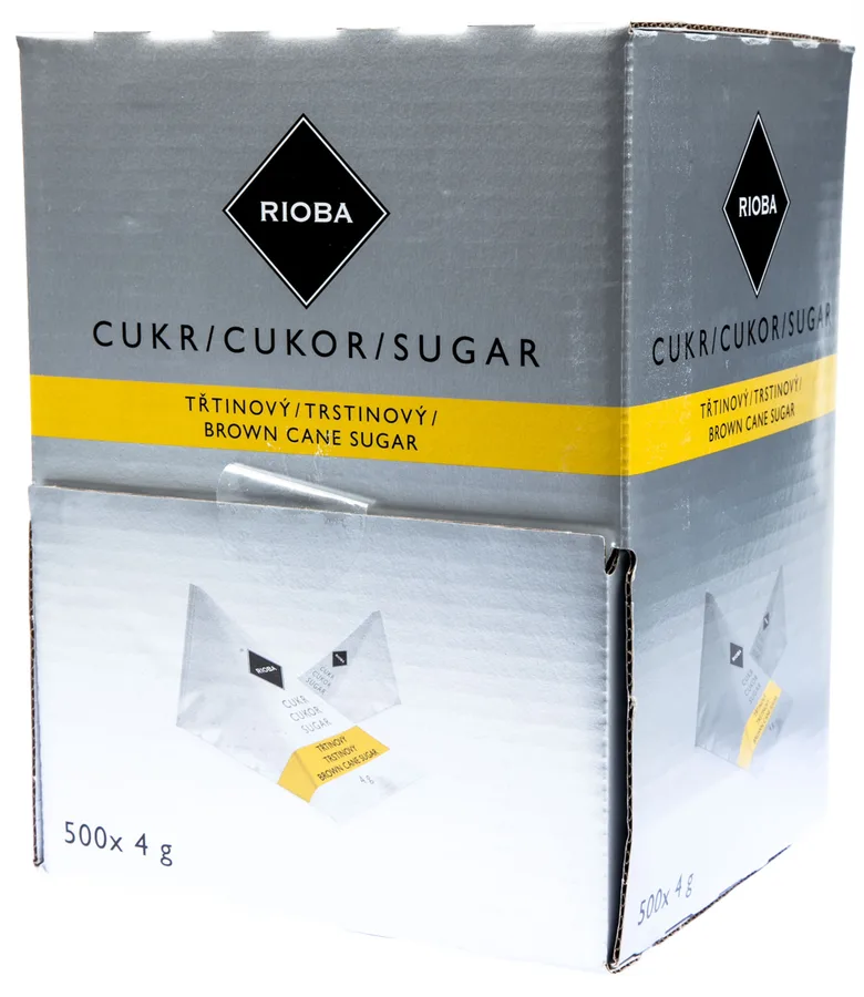 Třtinový cukr pyramidky 500 × 4 g – RIOBA