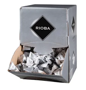Porcovaný bílý cukr krupice v pyramidkách 500 × 4 g – RIOBA