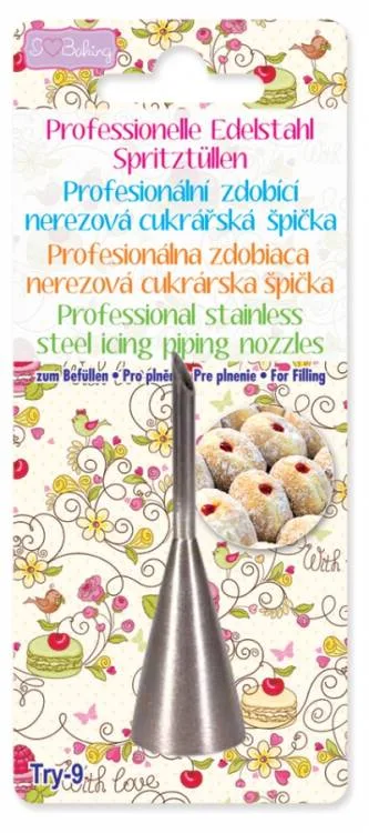 Trezírovací špička na plnění koblih a muffinů nerezová – Alvarak