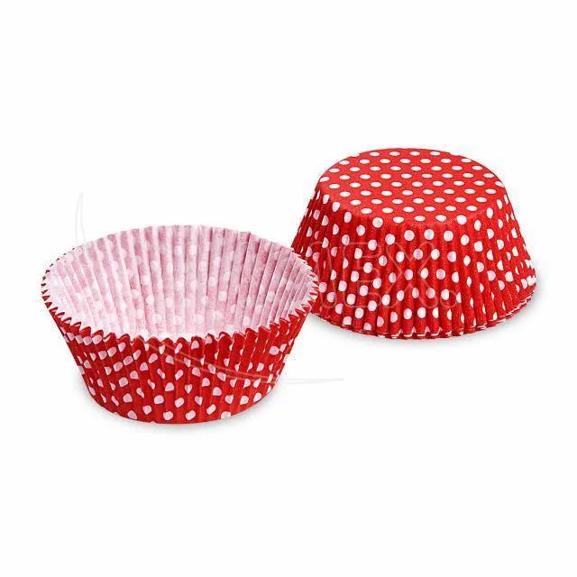 Košíčky na muffiny červené s puntíky 5 x 3 cm (40 ks) – Wimex