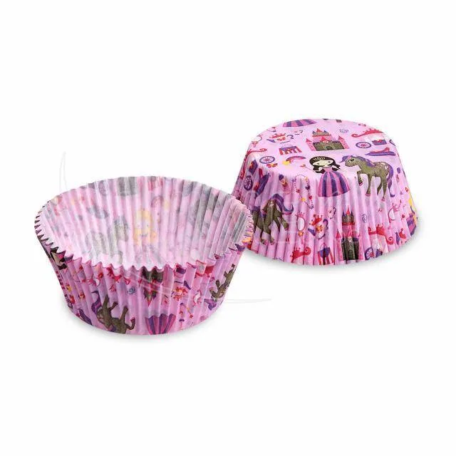 Košíčky na muffiny růžové s princeznou 5 x 3 cm (40 ks) – Wimex