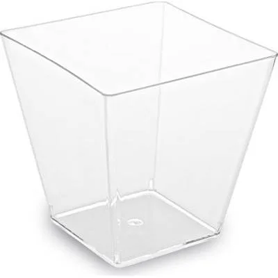 Kelímek na panna cottu PS hranatý čirý 50×50×45 mm 60 ml, 50 ks – Wimex