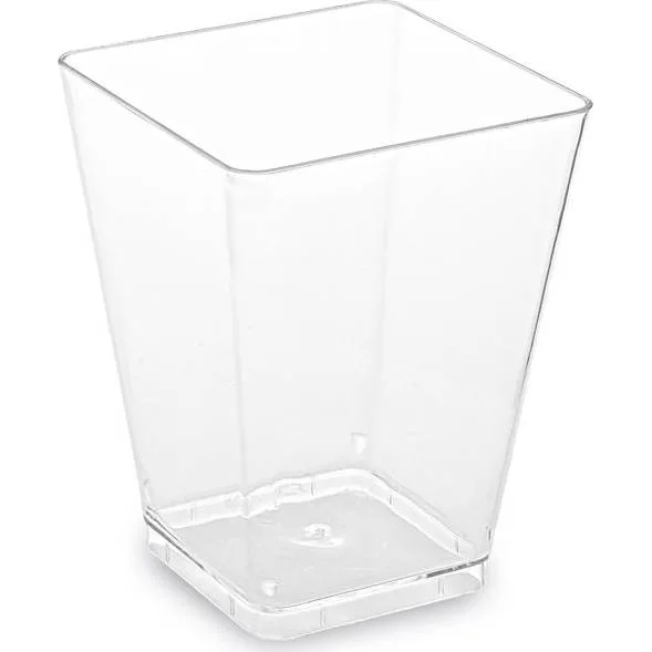 Kelímek na panna cottu hranatý čirý 160 ml, 20 ks – Wimex