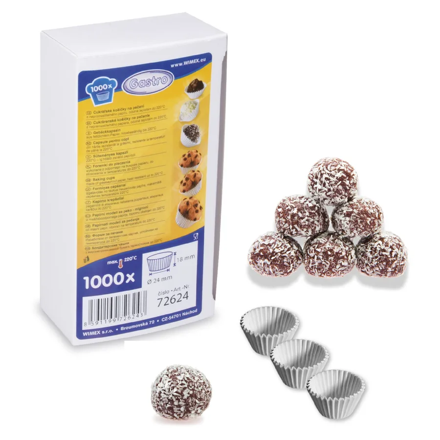 Cukrářské košíčky bílé 24 x 18 mm, 1000 ks – Wimex