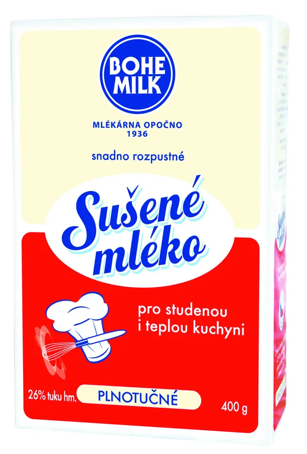 Sušené mléko plnotučné 400 g – BOHEMILK