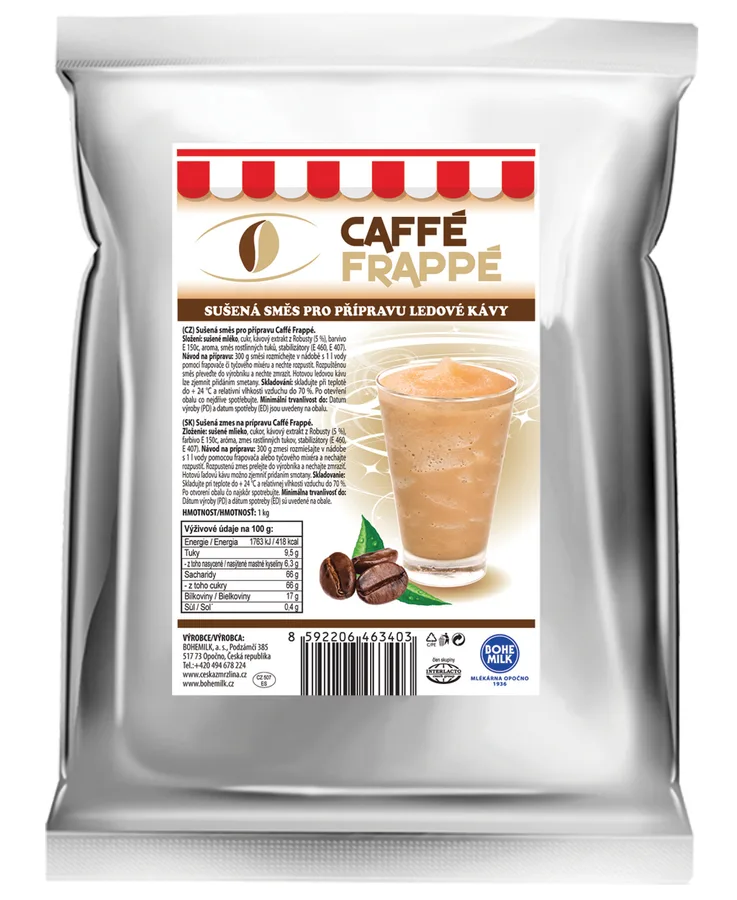 Caffé Frappé směs pro přípravu ledové kávy 1 kg – BOHEMILK
