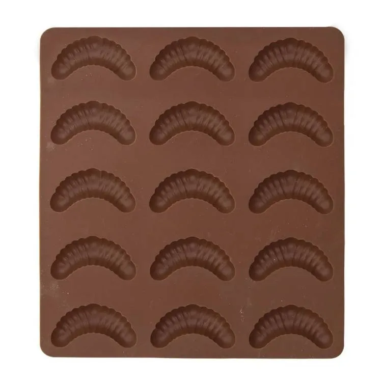 Silikonová forma na pečení rohlíčků 24,5 × 21 cm (15 ks) – Orion