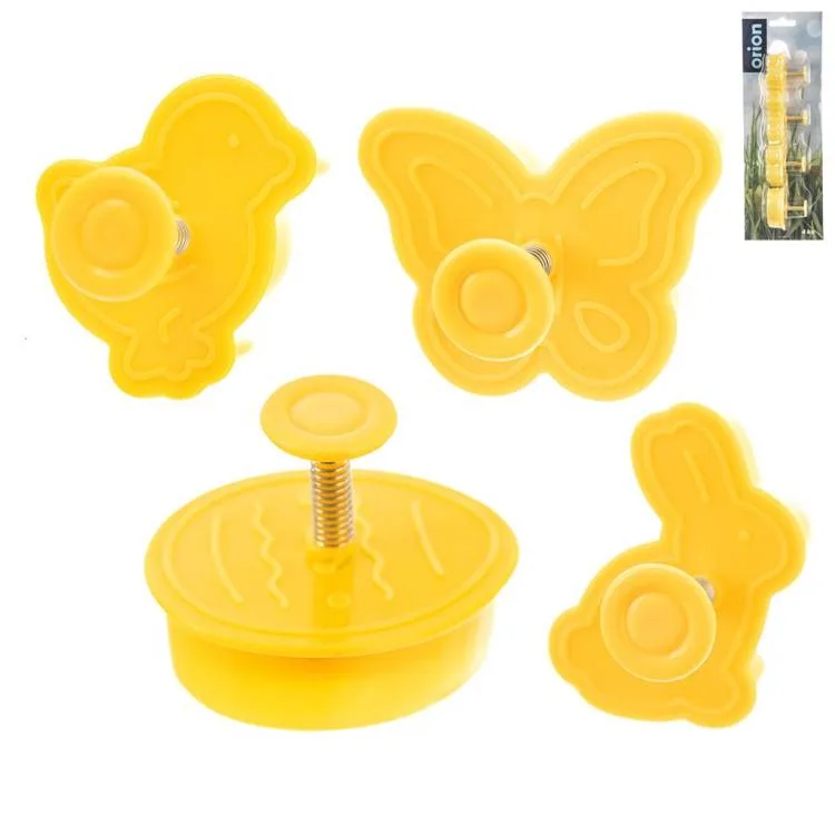 Vykrajovačky s pístem Velikonoce 4–5 cm, 4 ks – Orion